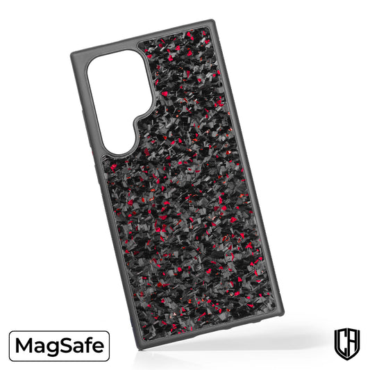 SAMSUNG S MODELS - FORGED CARBON SERIES WITH MAGSAFE (RED)